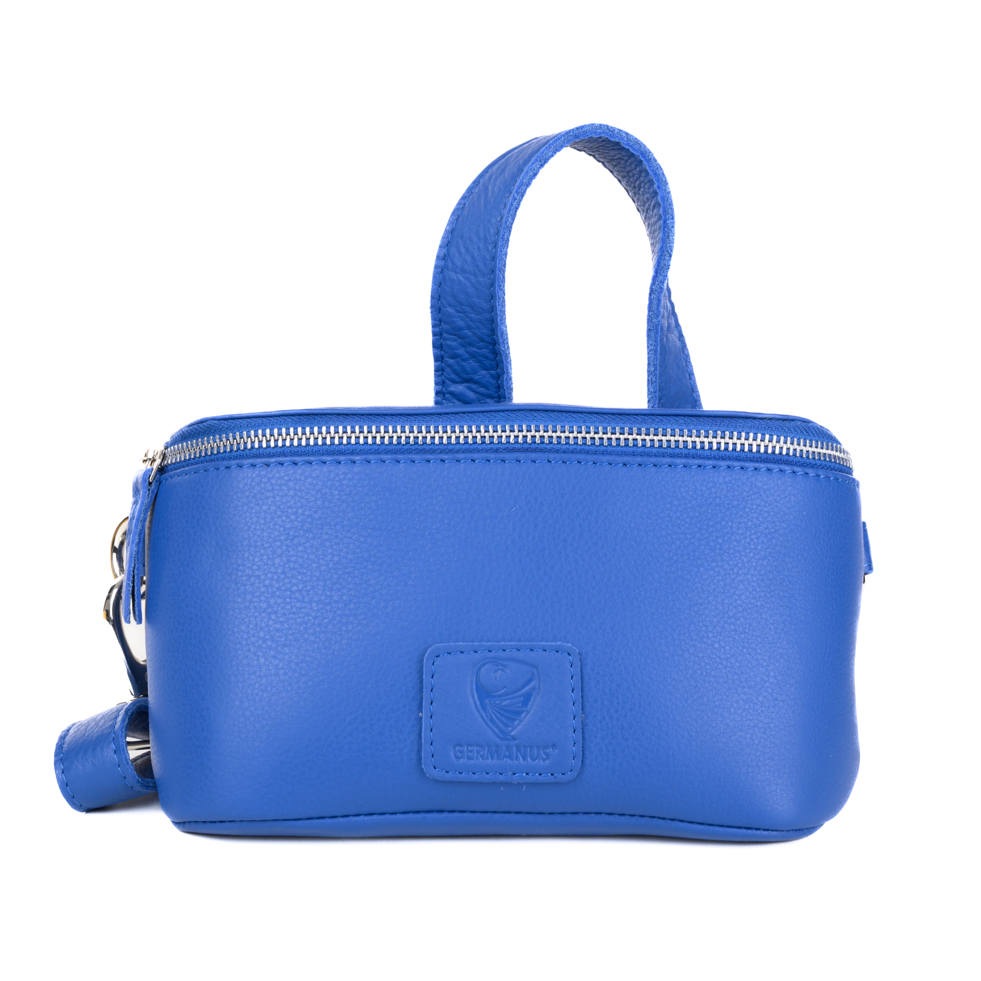 GERMANUS Gürteltasche Mika Crossbody Bag, Bum Bag, Bauchtasche, Umhängetasche, Tasche Leder Blau